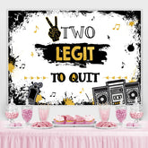 Zwei Legitim Weiss Und Schwarz Geburtstag Hintergrund Für Party